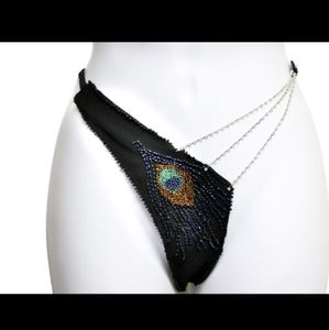 Beaded Panty with 3 strings of Crystals NWT [983]